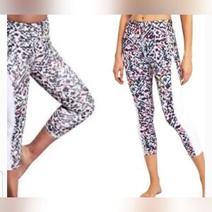 Athleta Chaturanga Watercolor High Rise Cropped Leggings, Women's Small